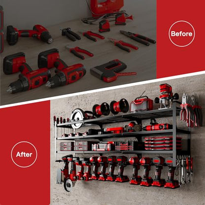 Power Tool Organizer Wall Mount (Black)