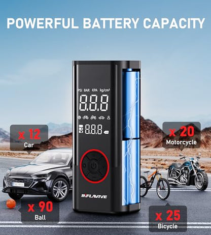 Tire Inflator Portable Air Compressor (Black)
