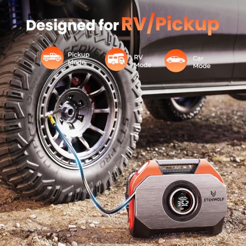 VORTEX S6 Tire Inflator Portable Air Compressor (Dark Cyan / 19200 Mah)
