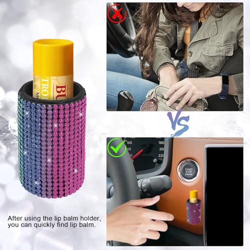 Upright Car Chapstick Holder (Rainbow)