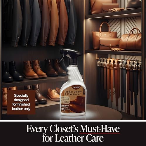3-in-1 Leather Cleaner & Conditioner (22 oz) - Restores Natural Oils, Removes Stains and Hides Scuffs (22 Fl Oz (Pack of 1))