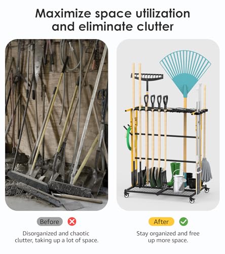 Garage Organization with Wheels (Yellow)