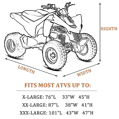 ATV Cover Waterproof Quad Bike Cover (black / XXX-Large)