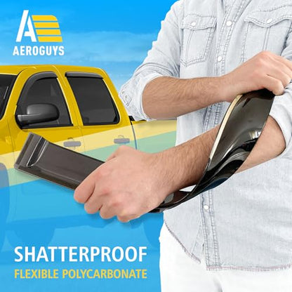 Extra Durable Window Deflectors Tape (For Chevy Silverado 07-13 Crew Cab)