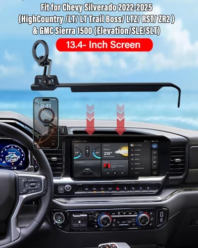 Car Phone Holder for 2022 (Silverado/GMC Sierra 2022-2026 (Extension Rod) / Magsafe)