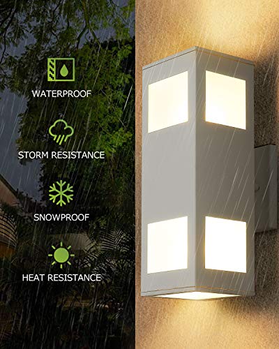 Porch Lights Outdoor Modern (White/Modern 2 / 13inch (2 lamps))