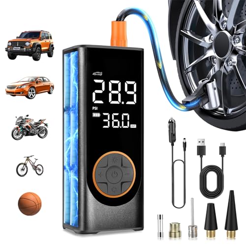 Tire Inflator Portable Air Compressor (Black(35 L/Min))