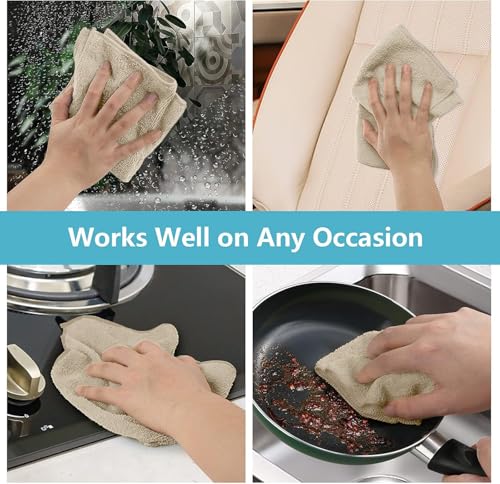 50PK Microfiber Cleaning Cloth (Brown)