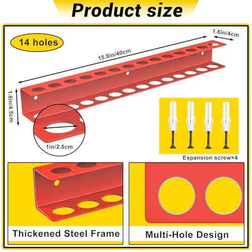 Screwdriver Plier Organizer Wall Mount (1 PCS Red)