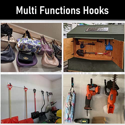 Garage Storage Hooks 3.5Inch Heavy Duty Wall Mounted Garage Utility Hooks 12 Pack Hangers Great for Tools Bikes Ladders Chairs (Single J Hook)