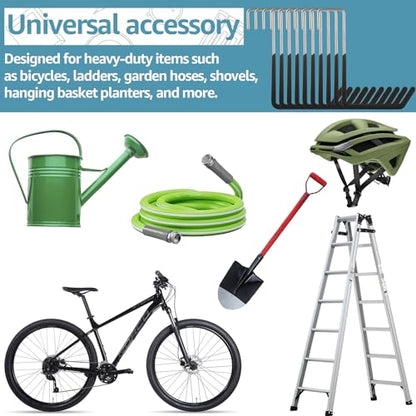 16 Pack Rafter Hooks Heavy Duty Rafter Hanger Vinyl Coated Large S Hooks for Hanging Ladder Bike Hangers Garage Storage Organizer