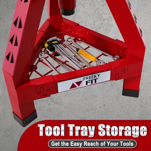 Adjustable Shop Stool (Red/24.4-28.3 Inch)