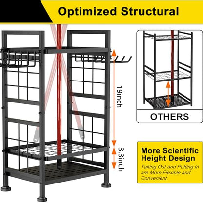 3 Tier Garden Tool Organizer (17 x 12.8 x 30.3 / Black)