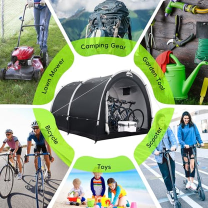 Outdoor Waterproof Bike Storage Tent Shed for 2 (8x7x5.6ft)