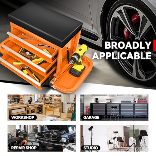 Mechanic Rolling Seat (Orange)
