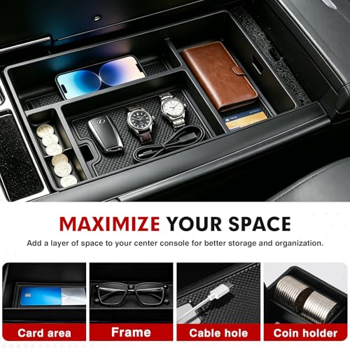 Center Console Organizer for 2022 2023 2024 2025 2026 Lexus NX NX 250 (2022-2026 Lexus NX 250/350/350h/450h+)