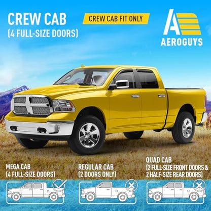 Extra Durable Window Deflectors in (For Dodge RAM 09-18 Crew Cab)