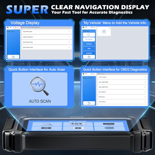 Car Scanner D5 OBD2 Scanner ABS SRS Check Engine Code Reader 10 Reset (Black)