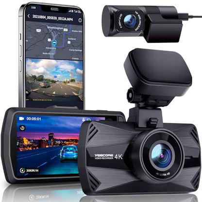Real 4K Dash Cam Front and Rear (Dual dash cam)