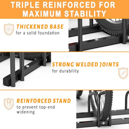 Bike Storage Rack for Garage (3 Bike Holder)