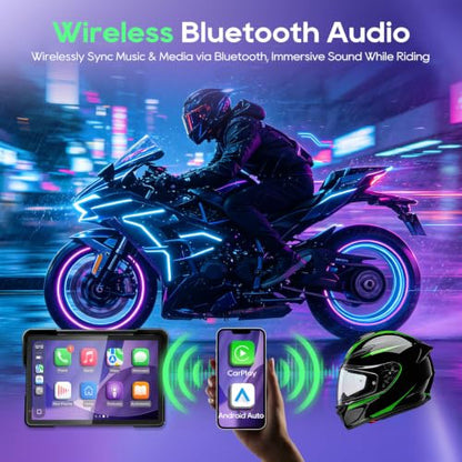 7 Inch Motorcycle CarPlay Display with TPMS (7")