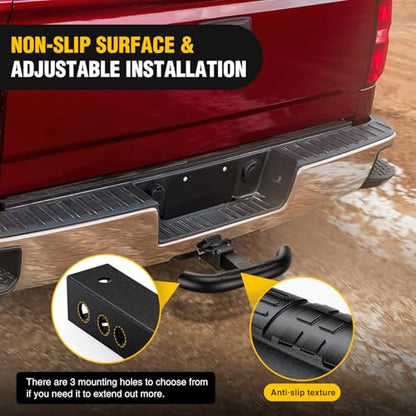 Tow Hitch Step Bar 2" Receiver Bumper Guard for Pickup Truck SUV (Tow Hitch Step w/ 5/8 “ Pin Clip)