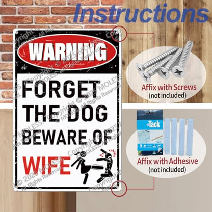 8x12″ Metal Sign (Beware Wife)