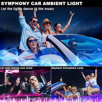 Acrylic Interior Car LED Strip Light with Wireless APP (RGB Color 18 in 1)