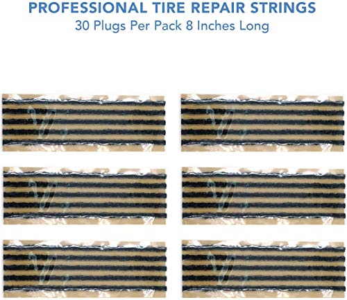 30 pcs 8" Black Tire Repair Strings Tire Repair Plugs (Black / 8" x φ0.236" 30pcs)