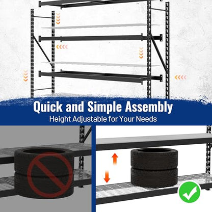8000LBS Storage Shelves (77" W X 24" D X 72" H)