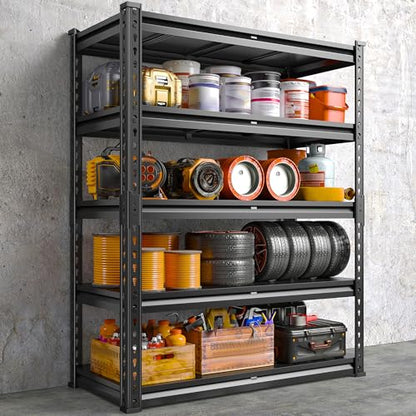 72.1" H Garage Shelving 2000LBS Storage Shelves Heavy Duty Metal Shelving 5 Tier Garage Storage Shelves for Commercial Warehouse Pantry Kitchen 72.1" H x 40.1" W x 18.1" D (40.1" W x 72.1" H x 18.1" D)
