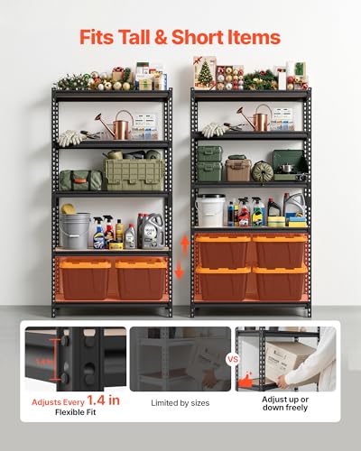 Storage Shelves (18.07" D x 36.34" W x 71.38" H)