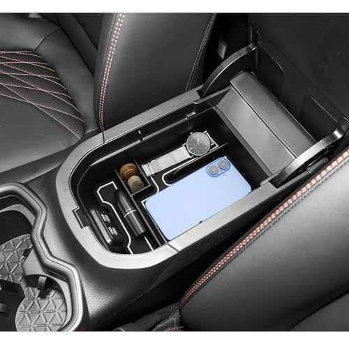 2025 RAV 4 Center Console Organizer Compatible with 2019 2020 2021 2022 2023 2024 2025 Toyota RAV 4 Accessories Armrest Console Secondary Storage Box Insert Tray ABS Material White