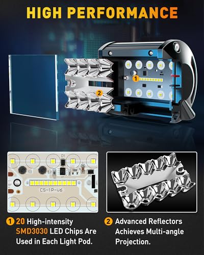 4 Inch LED Pod Lights (4 Pcs)
