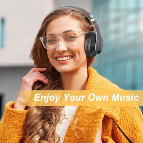 Wireless Bluetooth Headphones Over Ear V6.0 HiFi Stereo with Mic (Grey)