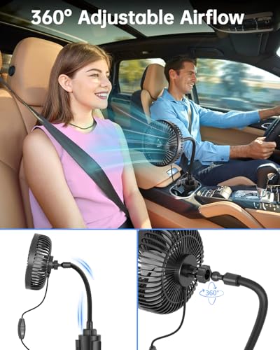 12V Car fan 3 (Cigarette Lighter Powered)