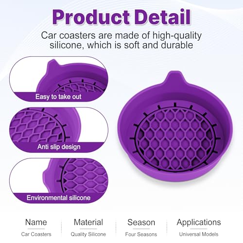 Car Cup Holder Coaster (Deep Purple)