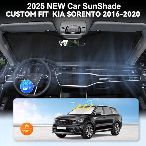 Custom Fit Sorento Windshield Sunshade for 2016 (for 2016-2020 KIA Sorento)