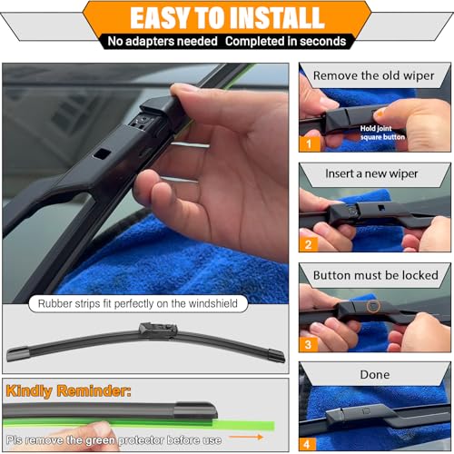 Windshield Wiper Blade Replacement for Mazda CX5 CX9 2017 (24+18+14)