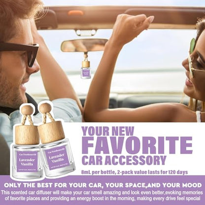 Car Air Freshener Diffuser 2 Pack Hanging Air Freshener Diffuser