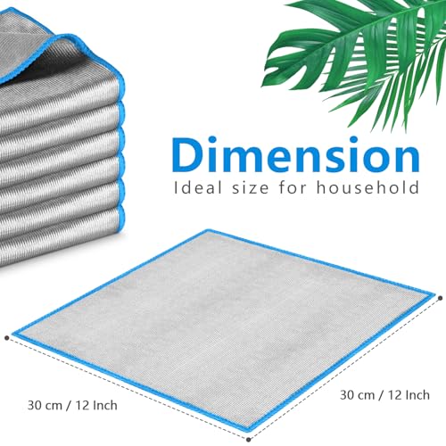 Glass Polishing Streak Free Miracle Cleaning Cloth (Silver-blue)