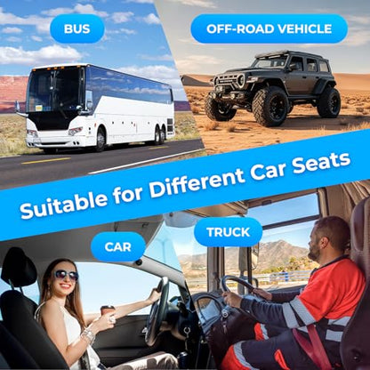 Elevated Car Seat Cushion for Improved View (Black)