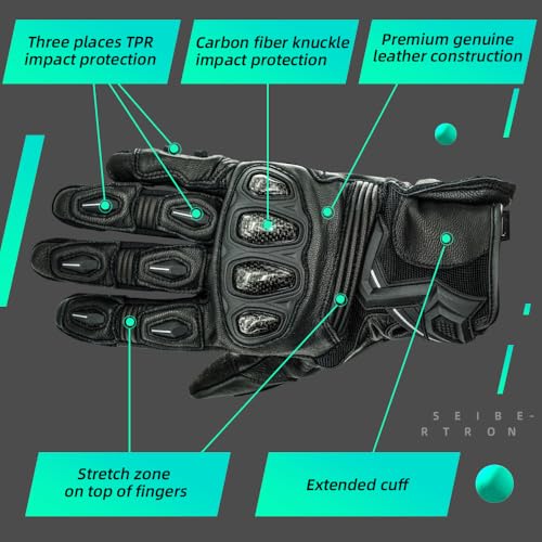 SPS 3 Motorcycle Gloves (Black SPS-3 / XL Adult)