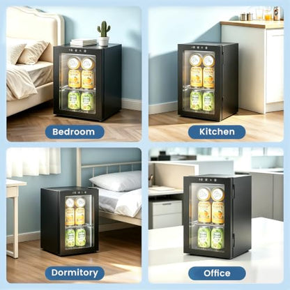 12 Cans Beverage Refrigerator Cooler (Black)