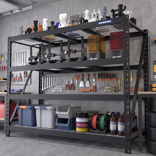Heavy Duty Metal Shelving (68"W x 24"D x 65"H,)