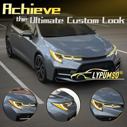 16 x 60 Inches Headlight Taillight Car Tint Vinyl Film (Ammo Yellow / 16in x 60in)