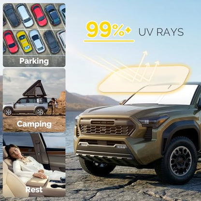 Front Windshield Sun Shade for 2016 (For 2016-2024 2025 2026 Toyota Tacoma)