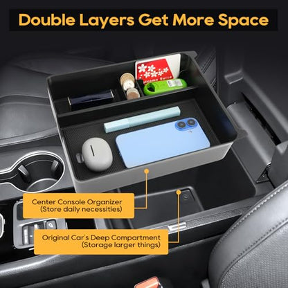 2026 Passport Center Console Organizer for 2026 Honda Passport Accessories ABS Plastic Armrest Console Glove Tray Compatible with 2026 Honda Passport RTL (2026 Honda Passport 1Pack Tray)