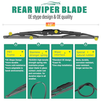 Windshield Wiper Blades Replacement for GMC Terrain 2018 (24"/18"/12")