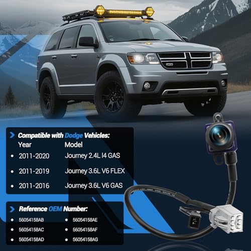 Rear View Backup Camera Compatible with Dodge Journey 2011 (56054158AB)
